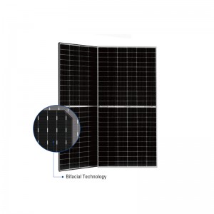 Módulo fotovoltaico monocristalino bifacial tipo P com saída de alta potência e longa vida útil